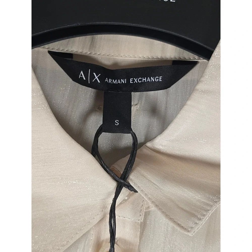 AX Armani Exchange‎ Women's Sheen Sleeveless Shirt Size Small NWT $130 msrp